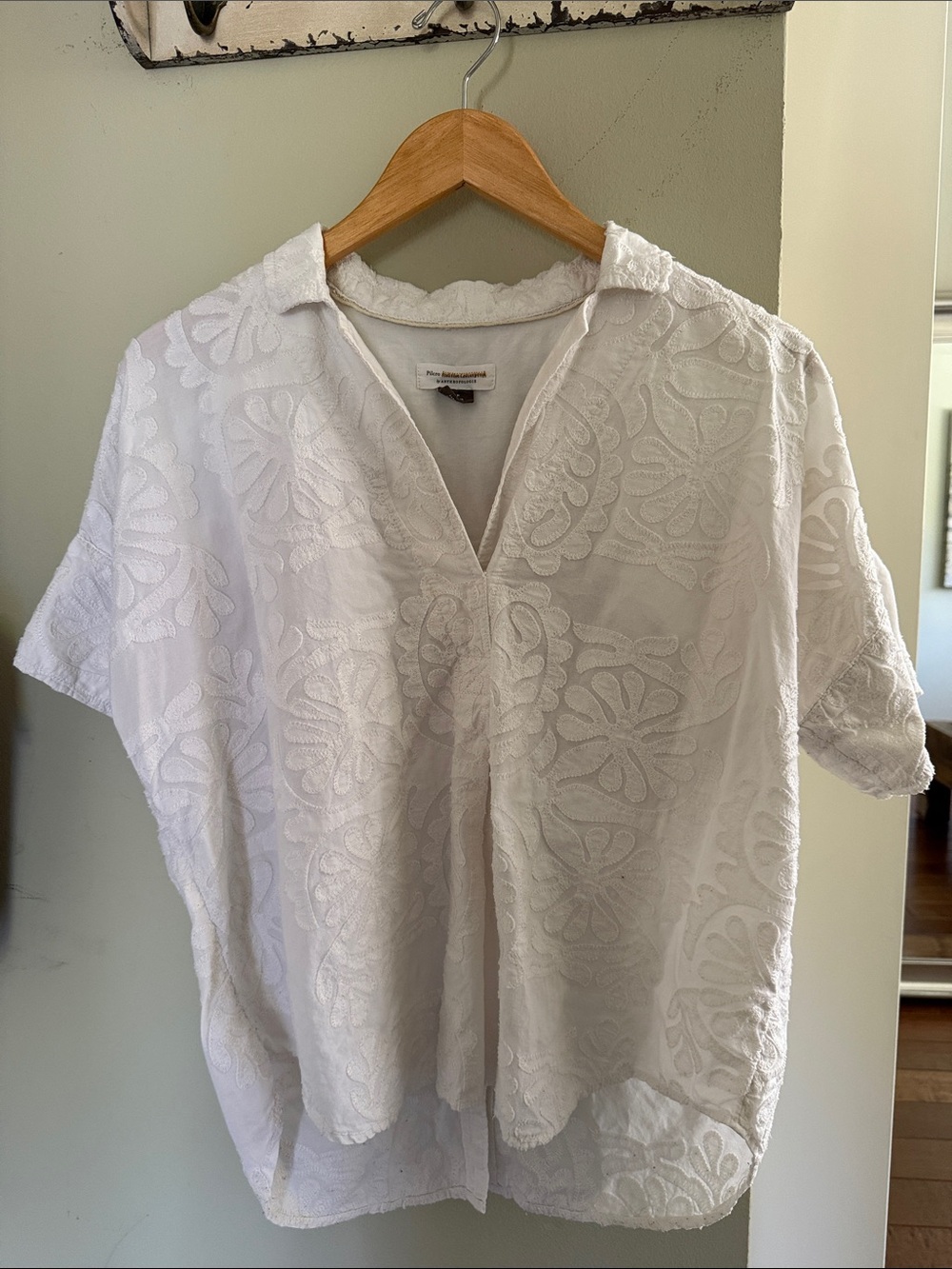 Anthropologie Pilcro Embroidered Top